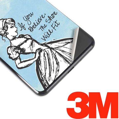 Disney Cinderella Sketch Art Shoe Will Fit Google Pixel 3 XL Skin
